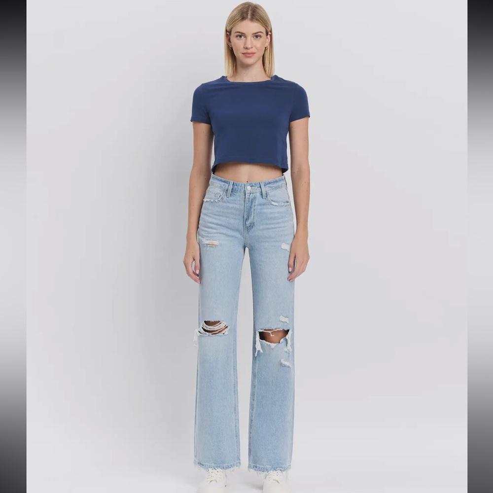 VERVET by FLYING MONKEY WESTERN PROMISE 90'S VINTAGE SUPER HIGH RISE FLARE JEANS - Picture 2 of 12